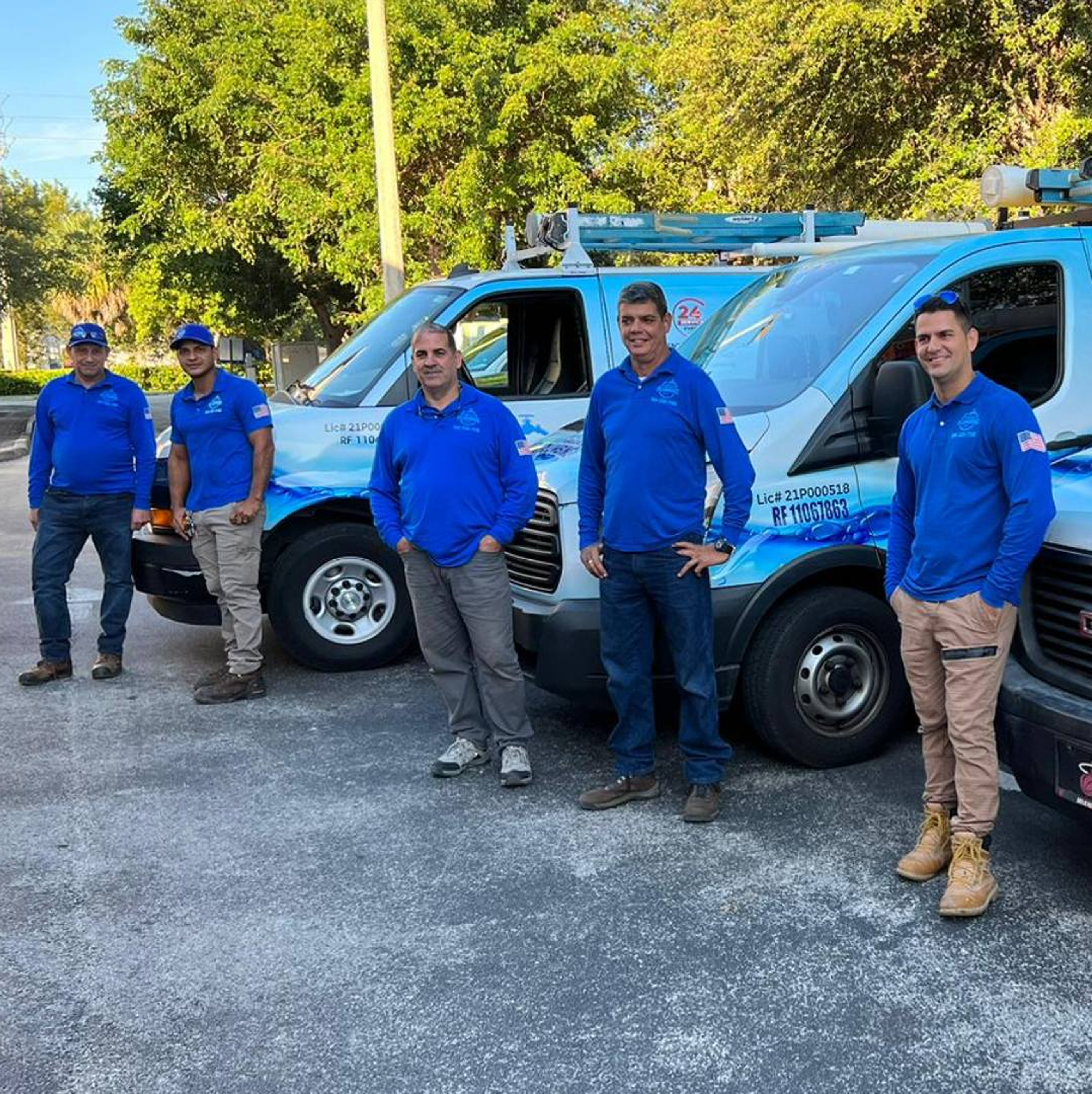 Morata Plumbing technician running a sewer camera inspection through a cleanout in Miami